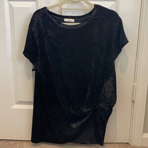 SIDE-KNOT VELVET TOP